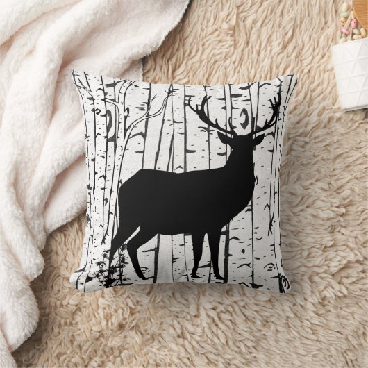 バックアンドドエディア樺の木フォレスト装飾用クッション クッション (ブランケット)