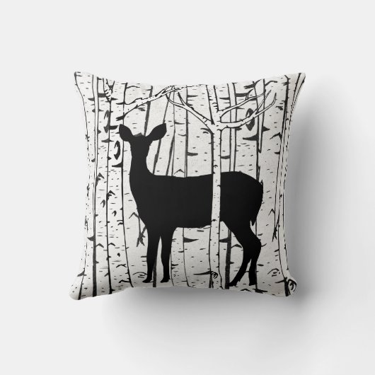 バックアンドドエディア樺の木フォレスト装飾用クッション クッション (裏面)