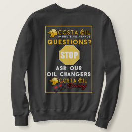 バックイメージ付きクルーネック スウェットシャツ