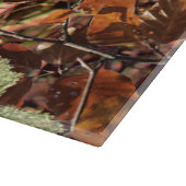 バックイン秋迷彩柄ホワイトテールディア カッティングボード (角)