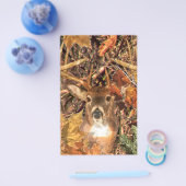 バックイン迷彩柄ホワイトテールディアー チラシ (シングル)