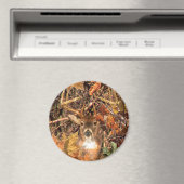 バックイン迷彩柄ホワイトテールディアー マグネット (インサイチュ (食洗機))