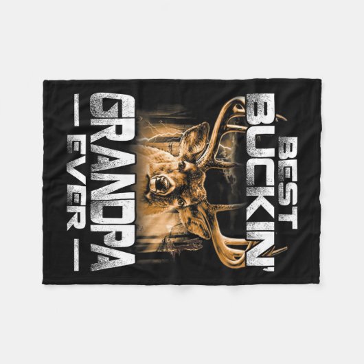 バックイ最高のンのグランドパエバーシャツディアー狩りバッキ フリースブランケット (正面(横))