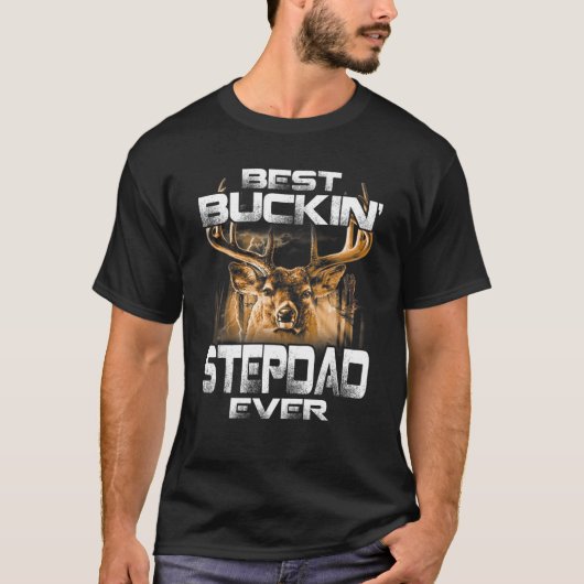 バックイ最高のンの義理の父エバーティ鹿狩りバッキング Tシャツ (正面)