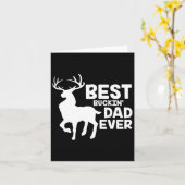 バックイ最高のンパパエバーシャツディアー狩りバッキングFa カード (黄色い花)
