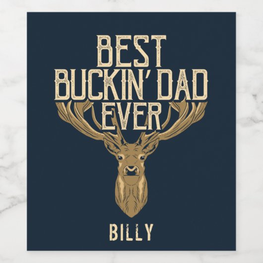 バックイ最高のンパパエバー狩りファーザーズカスタムデイ ワインラベル (シングルラベル)