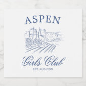 バックウィークエンドになる花嫁とエイペルスキー スパークリングワインラベル (シングルラベル)