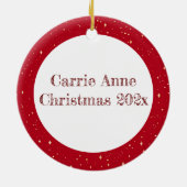 バックウッズベパーソナライズされたー セラミックオーナメント (裏面)