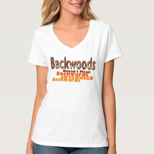 バックウッドは逆の意味を持たない Tシャツ (正面)