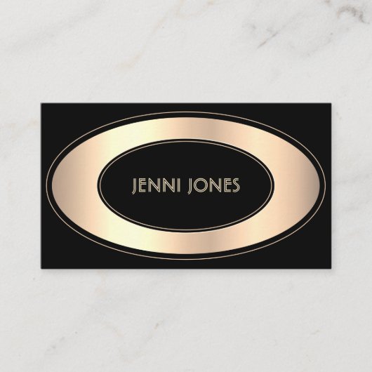 バックエレガントおよび金ゴールドカラープロフェッショナルトレンディー 名刺 (正面)