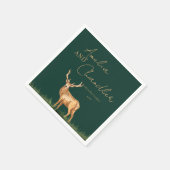 バックエレガントディアクリスマスファミリー名 スタンダードカクテルナプキン (角)