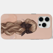 バックエレガントビューガールとボーフォンケース Case-Mate iPhoneケース (裏面 (横))