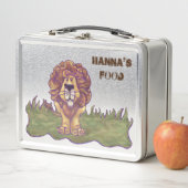 バックオフパーソナライズされたライオンメタル弁当箱 メタルランチボックス (インサイチュ)