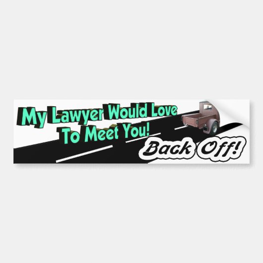 バックオフ法的バンパーステッカー バンパーステッカー (正面)
