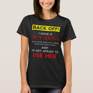 バックオフ熱狂する祖母孫孫孫娘ファン Tシャツ