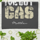 バックオフ私はガス氷得道路タンカーのドライバを持っている キッチンタオル (折り畳み)