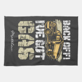 バックオフ私はガス氷得道路タンカーのドライバを持っている キッチンタオル (横)