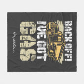 バックオフ私はガス氷得道路タンカーのドライバを持っている フリースブランケット (正面(横))