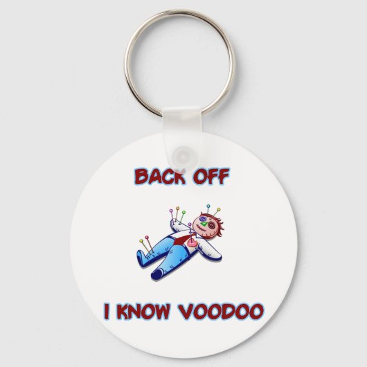 バックオフ私は知っているブードゥー人形魔法ハイチ キーホルダー (正面)