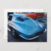 バックオブアスカイクラシックブルーシボイのスティングレイコルベット ポストカード (正面/裏面)