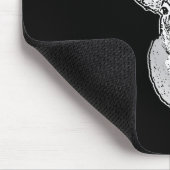 バックオンはっきりした白黒テール鹿 マウスパッド (コーナー)