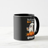 バックオンマイブシートおかしなハロウィーンブー幽霊 マグカップ (正面右)