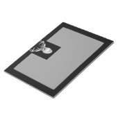 バックオン白黒テールディアヘッド ノートパッド (アングル)