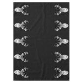 バックオン白黒テール鹿 テーブルクロス (正面)