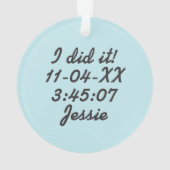 バックカスタマイズ26.2マラソおもしろいンランニング オーナメント (裏面)