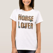 バックカスタマイズ 馬好きな人へ Tシャツ (正面)