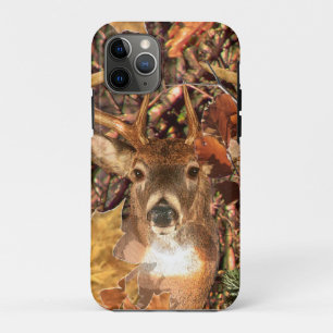 バックカモフラージュホワイトテールシカ iPhone 11 PROケース