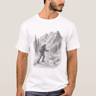 バックカントリースキーツアリングTシャツ Tシャツ