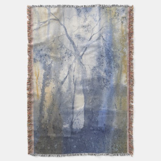 バックカントリー・パスの水色 スローブランケット (正面縦)