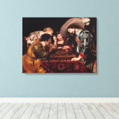 バックギャモンのゲーム キャンバスプリント (インサイチュ (ウッドフロア))