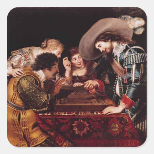 バックギャモンのゲーム スクエアシール (正面)