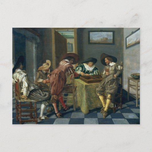 バックギャモンのゲーム ポストカード (正面)