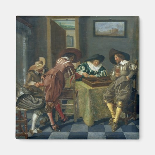 バックギャモンのゲーム マグネット (正面)