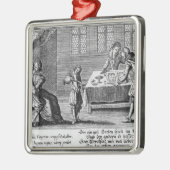 バックギャモンを遊んでいる人々 メタルオーナメント (左)