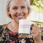 バックギャモンクイーンピンクスクリプト コーヒーマグカップ