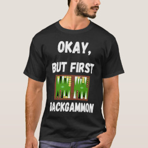 バックギャモンゲーム木製ボードゲーム遊ボードゲーム Tシャツ