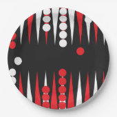 バックギャモンプレイヤーパーティー ペーパープレート (正面)