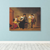 バックギャモンプレイヤー キャンバスプリント (インサイチュ (ウッドフロア))