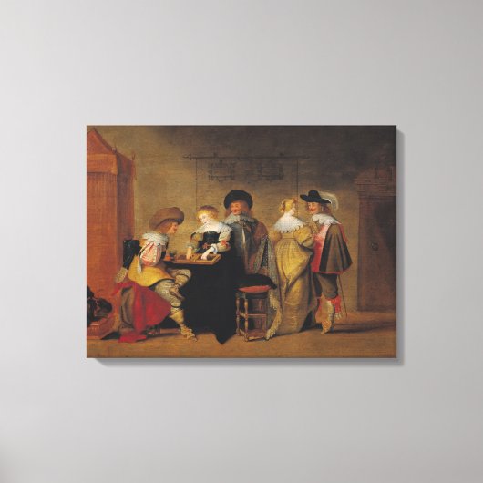 バックギャモンプレイヤー キャンバスプリント (正面)