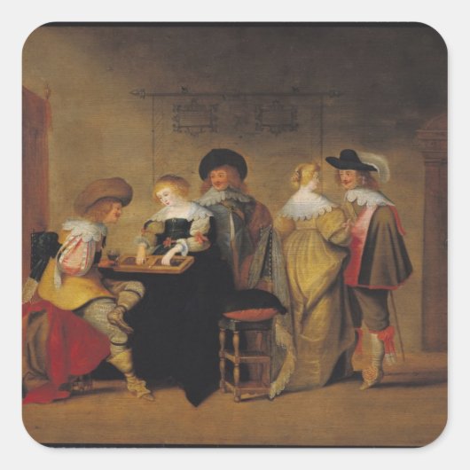 バックギャモンプレイヤー スクエアシール (正面)