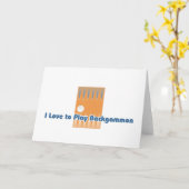 バックギャモンプレーヤーの挨拶 カード (黄色い花)