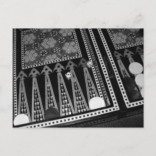 バックギャモンボードはがき ポストカード (正面)