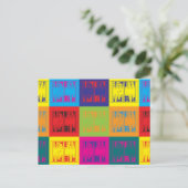 バックギャモンポップ・アートのアート ポストカード (スタンド正面)