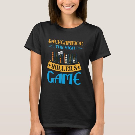 バックギャモン選手の衣装とバックギャモン Tシャツ (正面)