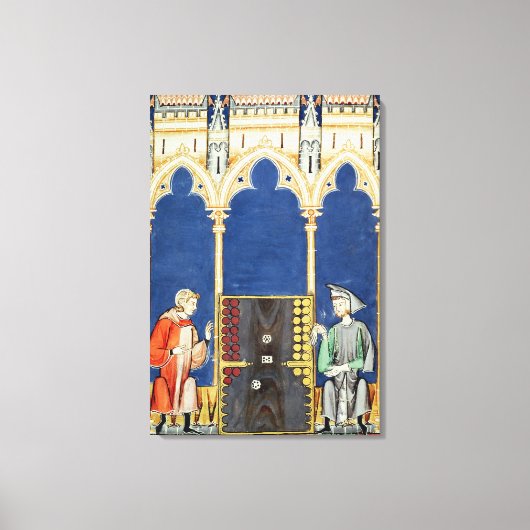 バックギャモン選手2人 キャンバスプリント (正面)