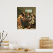 バックギャモン選手， 17世紀 ポスター (キッチン)